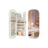 Image Armoire à bijoux murale SONGMICS JJC026W01 - Surface Blanche + Doublure Grise Beige à 89,99€