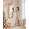 Image Armoire à bijoux murale SONGMICS JJC026W01 - Surface Blanche + Doublure Grise Beige à 89,99€