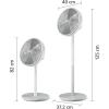 Image Ventilateur sur pied Philips Série 2000 CX2550/00 - Blanc à 59,99€