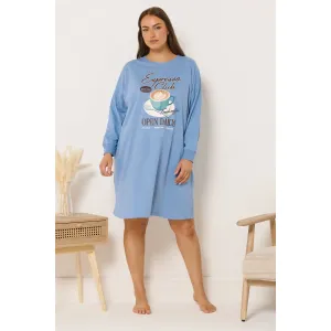 Image Chemise de nuit Yours Espresso Club - Bleue à 10€