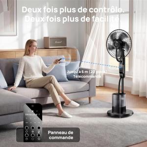 Image Ventilateur brumisateur NebulaFlow 2026 Amélioré - Noir à 129,98€