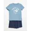 Image Pyjama 2 pièces Kiabi short + T-shirt - Orange ou Bleu à 5€