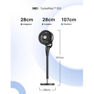 Image Ventilateur sur pied DREO DR-HPF013 - Noir à 79,99€