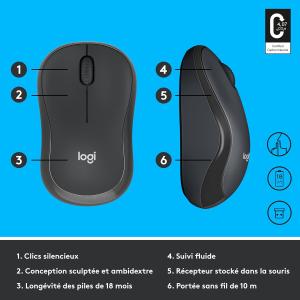 Image Souris Sans Fil Logitech M220 Silent Ambidextre - Autonomie de 18 mois
