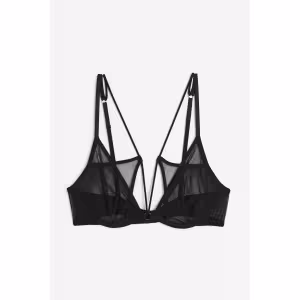 Image Soutien-gorge H&M non paddé en mesh avec armatures - Noir à 8,99€