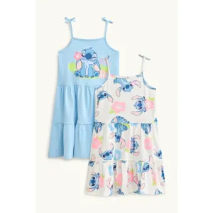 Image Lot de 2 robes Fille C&A Lilo et Stitch ou Lot de 3 Robes petite fille, fleur et fruit à 14,99€