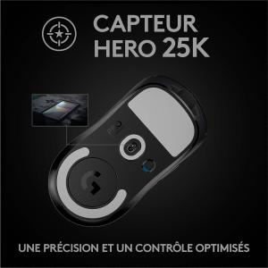 Image Souris Gamer sans Fil Logitech G PRO X SUPERLIGHT Capteur Gaming HERO 25K