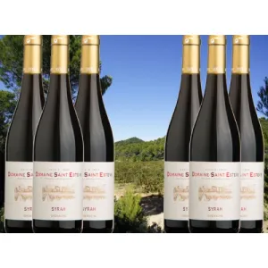 Image Vin rouge Château Saint Estève d'Uchaux Syrah Rouge 2020 BIO x6 AOP Côtes du Rhône à 60€