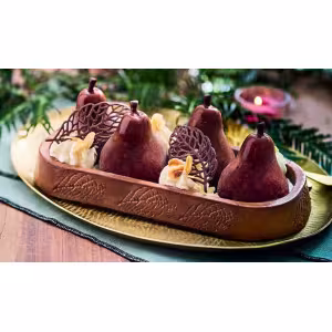 Image Bûche glacée Picard poire Belle Hélène - 8 parts à 13,99€