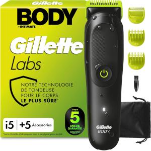 Image Tondeuse corps Gillette Labs Body Plus Intimate i5 - Noir à 38,90€