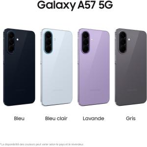 Image Smartphone Samsung Galaxy A57 5G 256 Go - Plusieurs coloris à 549€