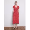 Image Robe midi à imprimé - Rouge à 22,99€