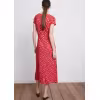Image Robe midi à imprimé - Rouge à 22,99€