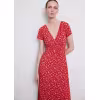Image Robe midi à imprimé - Rouge à 22,99€