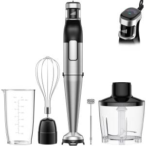Image Mixeur plongeant BESROY 5 en 1 1100W - Noir à 34,80€