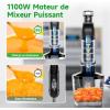 Image Mixeur plongeant BESROY 5 en 1 1100W - Noir à 34,80€