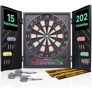 Image Cible de fléchettes électronique Ultrasport avec portes - Noir à 93,49€
