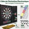 Image Cible de fléchettes électronique Ultrasport avec portes - Noir à 93,49€