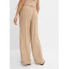 Image Pantalon bonprix rayé à taille élastiquée - Camel mat/marron rayé à 14,99€