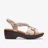 Image Sandales Clarks Tuleah Cross - Cuir métallisé ou Noir à 63,00€