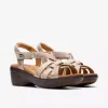 Image Sandales Clarks Tuleah Cross - Cuir métallisé ou Noir à 63,00€