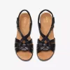 Image Sandales Clarks Tuleah Cross - Cuir métallisé ou Noir à 63,00€