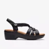 Image Sandales Clarks Tuleah Cross - Cuir métallisé ou Noir à 63,00€