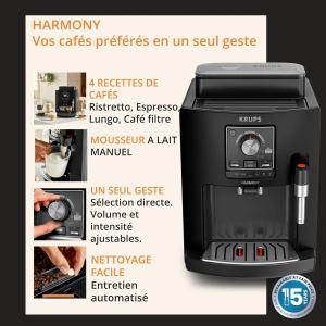 Image Machine expresso automatique KRUPS Harmony EA5088E0 - Noir à 279,99€