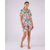 Image Pyjashort Femme pur coton - Tropical Multicolore à 14,40€