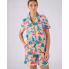 Image Pyjashort Femme pur coton - Tropical Multicolore à 14,40€