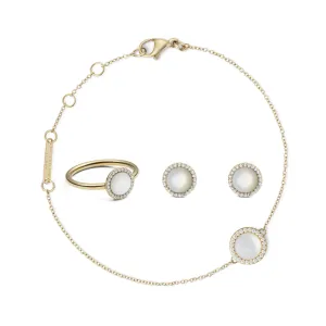 Image Parure bijoux Daniel Wellington Audrey Mother Of Pearl Gold Set - Gold à 218,40€