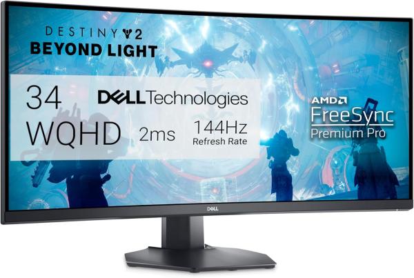 Image Écran PC Gamer Incurvé  34" WQHD Dell S3422DWG - 144Hz, VA, 1ms