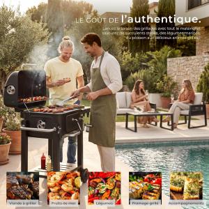 Image Barbecue au charbon tectake Florian - Noir à 107,90€