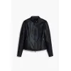 Image Veste effet cuir combiné - Noir ou Marron à 83,30€
