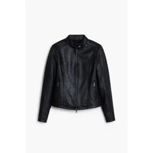 Image Veste effet cuir combiné - Noir ou Marron à 83,30€