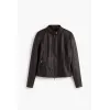 Image Veste effet cuir combiné - Noir ou Marron à 83,30€