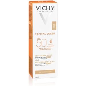 Image Crème solaire visage Vichy Capital Soleil SPF 50 Teintée - Naturel à 8,27€