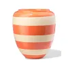 Image Vase HEMA 25,8 cm céramique rayures orange - Pêche à 8€