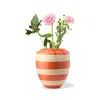 Image Vase HEMA 25,8 cm céramique rayures orange - Pêche à 8€