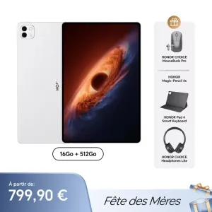Image Pack Tablette HONOR MagicPad4 16Go+512Go - Gray + Souris, Clavier, Pencil et Casque à 799,90€