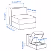 Image Module de canapé IKEA JÄTTEBO - Tonerud gris à 293 €