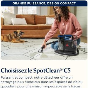 Image Shampouineuse BISSELL SpotClean C5 - Noir, Bleu Cobalt à 99,99€