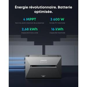 Image Batterie solaire Anker SOLIX Solarbank 3 E2700 Pro - Gris foncé à 899,00€