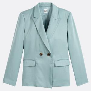 Image Veste croisée LA REDOUTE COLLECTIONS - Lyocell, coupe ample - Vert Grisé à 26,99€