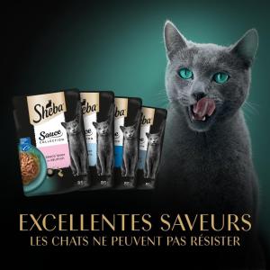 Image Nourriture humide pour chat Sheba Sauce Collection Sélection aux Poissons 40x85g - 18,98€