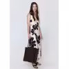 Image Robe Mango Robe à découpes et imprimé floral - Écru à 29,99€