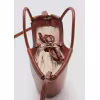 Image Mini sac à bandoulière style cabas Mango - Marron moyen à 23,99€