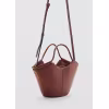 Image Mini sac à bandoulière style cabas Mango - Marron moyen à 23,99€