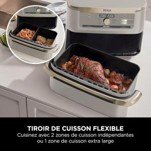 Image [Prime] Friteuse sans huile NINJA Foodi FlexDrawer AF500EUSD - Stone/Or à 174,99€