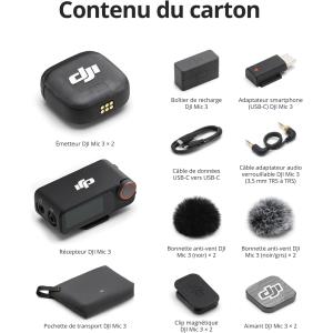 Image Microphone sans fil DJI Mic 3 - Noir à 206€